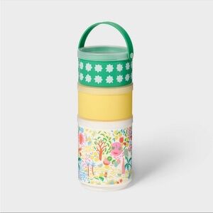 Vacation Stackable Snacklebox Yellow/ Green - Roller Rabbit x Target, NWT